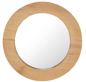 Miroir mural rond en bois de haute qualité nouveau décor à la maison en bois avec motif en verre au prix de gros disponible pour les acheteurs en vrac - Product Image 5