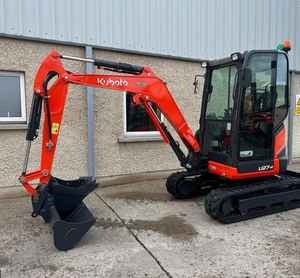 Mini-excavatrice Kubota U27-4 la plus vendue, 2,7 tonnes, à balayage zéro, diesel, compacte, avec hydraulique auxiliaire - Product Image 5