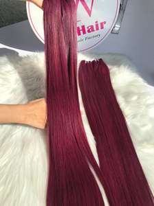 ขายส่งผมเวียดนามสีแดงเนื้ออัจฉริยะกระดูกตรงต่อผมมนุษย์บริสุทธิ์ 100% - Product Image 6