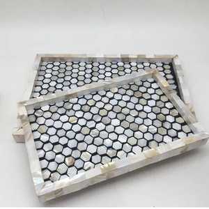 ถาดเสิร์ฟทำจากไม้แม่มุกสำหรับใช้ในบ้านงานแฮนด์เมดมีสไตล์ - Product Image 5