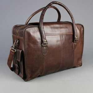 กระเป๋าเดินทางลำลองสำหรับผู้ชาย, กระเป๋าหนังวัวแท้ออกแบบได้ตามต้องการน้ำหนักเบากันน้ำมีซิปปิด - Product Image 6