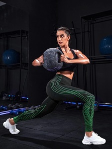 Slim Fit Women's Yoga Leggings High Quality Custom OEM Yoga Pants Breathable Elastic Waist Stretchy Workout Leggings - Product Image 3