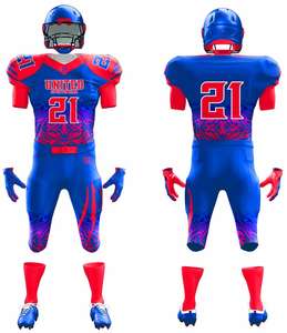 Uniforme de Fútbol Americano Personalizado, Pantalones y Camiseta con Diseño Sublimado, Juego Completo, Fabricación Directa de Fábrica OEM ODM, MOQ Bajo - Product Image 2