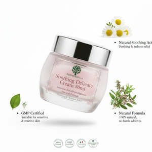 Crème apaisante délicate 50 ml pour peaux sensibles, formule naturelle hypoallergénique, OEM, marque privée, Italie, lotion pour le corps RedMoringa - Product Image 3