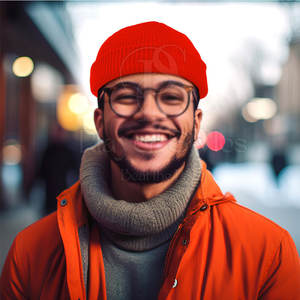 Vente directe d'usine Bonnet Jacquard à quantité minimale de commande basse dans les styles de joueurs Bonnets de marque privée personnalisables - Product Image 4