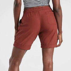 กางเกงขาสั้นผ้าฝ้าย100% ขาสั้นสำหรับสตรีทสวมใส่สบายระบายอากาศได้ดีโลโก้แบบกำหนดเองได้สำหรับ2025 - Product Image 2