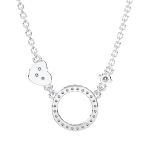 Usine directe OEM ODM nouvelle mode femmes 925 pendentif en argent Sterling collier plaqué rhodium or géométrique coeur Zircon pierre - Product Image 6