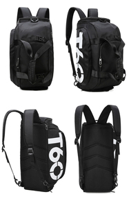 US $3.52 Sac de sport en cuir véritable de grande capacité Sac de voyage de nuit pliable week-end noir pour hommes et femmes - Product Image 3