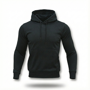 Diseño personalizado Logo Hombres Negro Moda Sudadera con capucha térmica de manga larga Jersey en blanco de algodón Anti-Pilling sudaderas con capucha de los hombres - Product Image 1