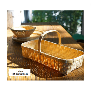 Nouveau style panier en bambou fait à la main style vietnamien vente durable de haute qualité à bas prix Nouveau dernier moderne en 2024 - Product Image 1