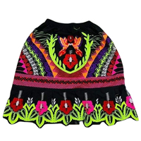 Vestido de Playa Hawaiano Estilo Bohemio con Bordado Floral de Micronesia, 100% Algodón, Talla Grande, Cintura Natural