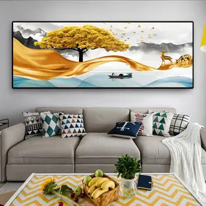거실 HD 인쇄 캔버스 그림 여자 황금 액체 대형 벽화 그림 큰 홈 벽 장식 그림