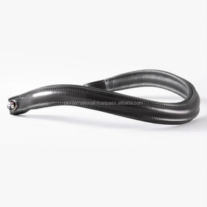 Banda para cejas de caballo de cuero negro con forma curva de cuero italiano Premium Durable ultra suave acolchado y borde fuerte cosido banda para cejas - Product Image 4