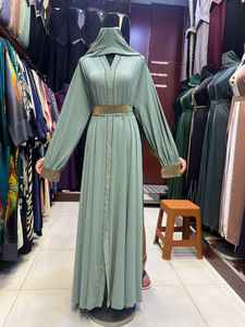 Abaya Dubaï 2024 Belle couleur noire Abaya traditionnelle musulmane Travail manuel Kaftan Vêtement islamique traditionnel pour femmes - Product Image 2