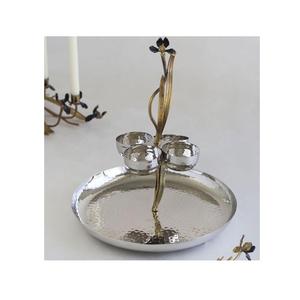 Serveur de noix en acier inoxydable et laiton Bol de service aux dattes au chocolat de qualité supérieure pour mariage et hôtel - Product Image 1