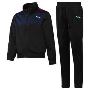 2025 personnalisé Polyester survêtement survêtement hommes femmes à la mode ensembles de piste avec plaine manches courtes fermeture éclair pieds vêtements d'entraînement - Product Image 1