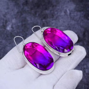 Exclusive Multi <b>Tourmaline</b> Gemstone <b>Earrings</b> 925 Sterling Silver Handmade Drop Dangle Jewelry Gift for Her Factory Price - Product Image 1