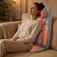 Coussin de massage électrique à points fixes Shiatsu pour le bas du dos, massage thaïlandais complet du dos et des fesses, siège de massage vibrant