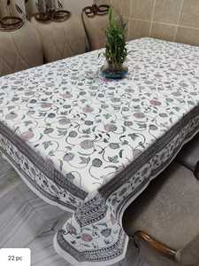 Nappe de table élégante, écologique, moderne, avec imprimé floral, design artisanal, lavable 100% coton - Product Image 5