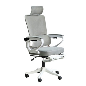 GAK909 Ergonomic Office Swivel Chair <b>Footrest</b> Lift Adjustable Headrest Reclining Feature Durable Foam Fabric Aluminium Iron - Product Image 1