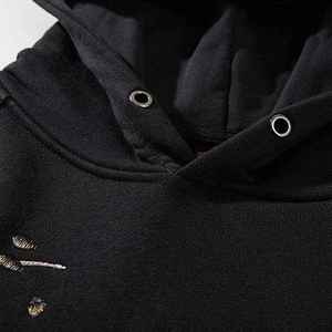 Sweat à capuche pour hommes à la mode pull Style 100% coton à manches longues polaire OEM ODM Logo personnalisé Streetwear vente en gros - Product Image 6