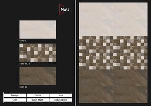 Carrelage de mur de cuisine en céramique émaillée moderne de 300x600mm en marbre gris 12x24 "brillant rustique carré antibactérien intérieur mur de sol - Product Image 2