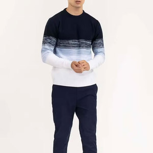 เสื้อสเวตเตอร์ถักขนแกะผู้ชาย คอกลม ทรงปกติ สีพื้น สวมใส่สบายสำหรับฤดูหนาว เป็นมิตรกับสิ่งแวดล้อม แห้งเร็ว - Product Image 3