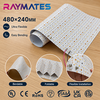 Nouveau panneau LED flexible professionnel innovant blanc 2500K 480*240mm pour affichage publicitaire, rétroéclairage de verre pour maison intelligente