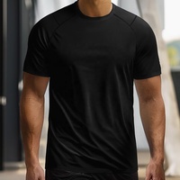 Microfibra logotipo personalizado poliéster secado rápido correr Fitness ropa Malla tela entrenamiento atlético gimnasio deporte hombres músculo camiseta