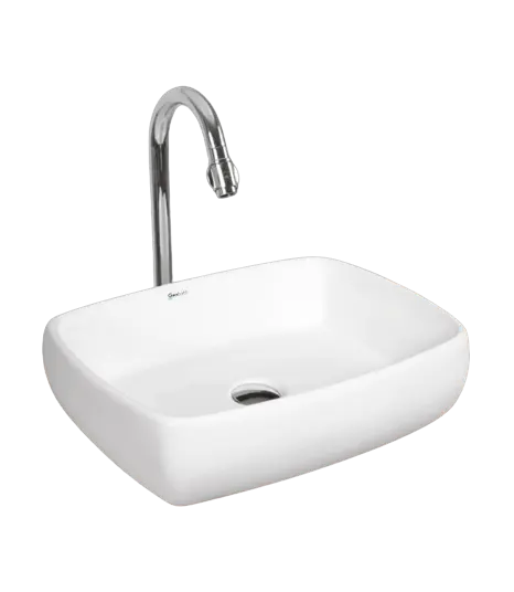 Super branco quadrado mesa top lavatório alta qualidade e bom acabamento superfície cerâmica sanitários ware