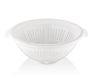 Grande passoire et passoire de cuisine en plastique blanc - Product Image 1