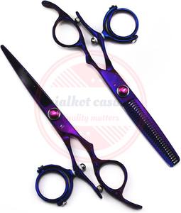 Ciseaux de coupe de cheveux à poignée pivotante Ciseaux de coiffeur professionnels Ciseaux de salon droits - Product Image 4