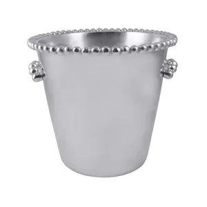 Designer <b>Black</b> Steel Ice Bucket Modern Texture Gold Ice Bucket Export Quality Craft Metal Ice Bucket Made Zahid Exports - Product Image 1