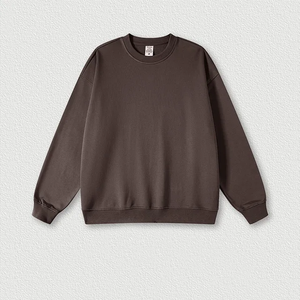 Sweat-shirt à col roulé mi-zippé pour homme personnalisé, polyester/coton, taille plus, épaules tombantes, quart de zip, hiver, uni, teinture unie - Product Image 1