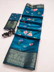 Lanzamiento de la última colección en Kanchipuram seda Sari cobre oro hilo tejido fiesta desgaste tradicional Sari - Product Image 3