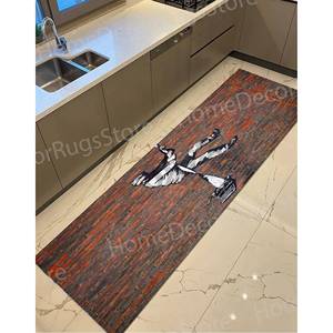 Alfombra Estampada: Alfombras de Entrada, Alfombras con Diseños de Pinturas, Alfombras con Diseño de Banksy Leyendo en la Cárcel, Alfombra Suave con Pelo Corto - Product Image 4