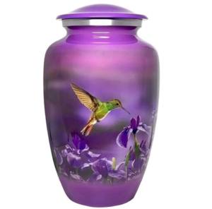 การอธิษฐานด้วยสติกเกอร์ออกแบบนกพิราบแฟลย์โกศเผาศพอลูมิเนียมสำหรับบ้านงานศพสำหรับขี้เถ้าของมนุษย์ - Product Image 6