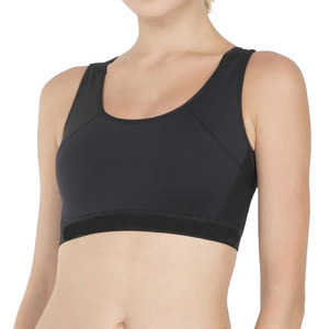 Women's Seamless <b>Sports</b> <b>Bra</b> Customized Logo Plus Size Simple Design Lightweight Breathable Neck Front Logo Sleeveless Fitness - Product Image 1