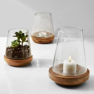 Portavelas de madera, nuevo y lujoso. - Product Image 1