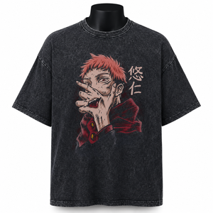 Camiseta Gráfica de Algodón Grueso Personalizada, Lavado Ácido, Estilo Urbano Oversize, Marca Privada - Product Image 1
