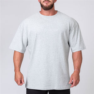 T-shirt en coton vierge pour hommes T-shirt surdimensionné à épaules tombantes T-shirt avec impression de qualité personnalisée T-shirt pour hommes Expédition DDP - Product Image 4