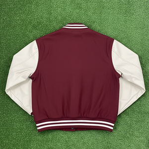 High Quality Winter Wear 100% Wool Loose Quilted Varsity Jacket Sheep Skin Stand Collar High Street Casual Women Varsity Jackets - Product Image 6