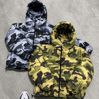 Veste d'hiver matelassée pour homme, coupe ample, style streetwear, imprimé camouflage intégral, personnalisable OEM/ODM