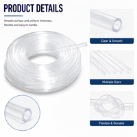 Tuyau de drainage transparent en PVC pour climatiseur, flexible, pour système HVAC