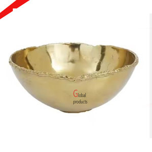 Cuenco para servir alimentos de aluminio y metal de aspecto antiguo para mesa de comedor de Almuerzo - Product Image 3