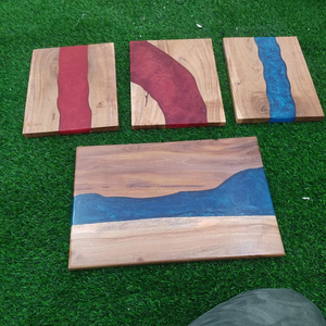 Nueva tabla de cortar y servir de madera con acabado Epoxi Topper de mesa de lujo para uso en el hogar, la cocina y el restaurante - Product Image 2