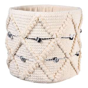 Cesta de almacenamiento tejida a mano Estilo bohemio Tejido natural Tejido a mano Cesta de almacenamiento plegable para niños Fabricante de fábrica ITHL - Product Image 2