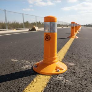 Delineateur TPE jaune flexible de 30 x 8 cm pour produits d'avertissement routier - Product Image 2