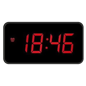 Digital <b>LED</b> Alarm <b>Clock</b> for Home-Modern Design Snooze Function Plastic Black - Product Image 1