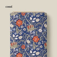 Tissu imprimé rouge et vert à motif floral pour Noël, 100% coton GOTS, tissu imprimé numérique pour la couture de robes